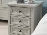 Maine 3 Drawer Bedside - Dove Grey - Rogey