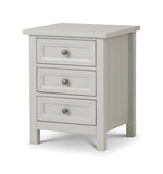 Maine 3 Drawer Bedside - Dove Grey - Rogey