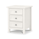 Maine 3 Drawer Bedside - Surf White - Rogey