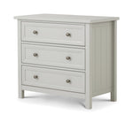 Maine 3 Drawer Wide Chest - Dove Grey - Rogey