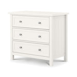 Maine 3 Drawer Wide Chest - Surf White - Rogey