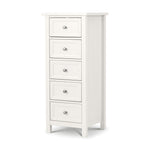 Maine 5 Drawer Tall Chest - Surf White - Rogey