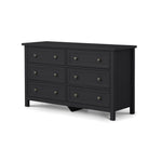 Maine 6 Drawer Wide Chest - Anthracite - Rogey