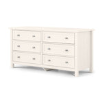 Maine 6 Drawer Wide Chest - Surf White - Rogey