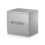 Manhattan 2 Drawer Bedside - Grey - Rogey