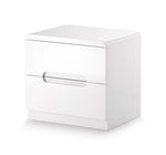 Manhattan 2 Drawer Bedside - White - Rogey