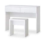 Manhattan Dressing Table With 2 Drawers - White - Rogey