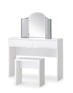 Manhattan Dressing Table With 2 Drawers - White - Rogey