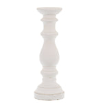 Matt White Large Ceramic Column Candle Holder - Rogey