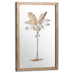 Metallic Mirrored Brass Palm Wall Art - Rogey