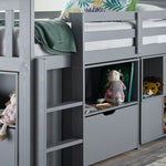 Milo Grey Mid Sleeper Single - Rogey