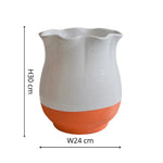 Moreton Olive Scalloped Vase H30cm - Rogey