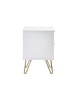 Murano 2 Drawer Bedside - Matt White - Rogey