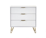 Murano 3 Drawer Chest - Matt White - Rogey