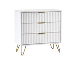 Murano 3 Drawer Chest - Matt White - Rogey