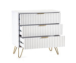 Murano 3 Drawer Chest - Matt White - Rogey