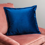 Navy Blue Velvet Cushion Cover - Rogey