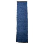 Navy Knitted Runner Wool Rug (60 x 230cm) - Rogey