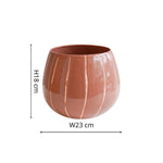 Nova Wax Relief Rose Planter H18cm D23cm - Rogey