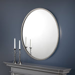 Octave Round Pewter Wall Mirror - Rogey