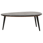 Opal Coffee Table With Black Marble Top & Metal Legs - Rogey