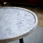 Opal Coffee Table With Marble Top And Metal Legs - Rogey