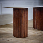 Opal Mango Wood Dining Table 170Cm With Marble Top - Rogey