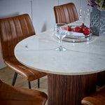 Opal Mango Wood Dining Table 170Cm With Marble Top - Rogey