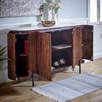 Opal Mango Wood Sideboard With Marble Top & Metal Legs - Rogey