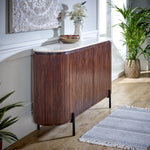 Opal Mango Wood Sideboard With Marble Top & Metal Legs - Rogey