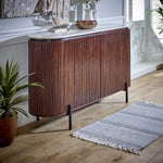 Opal Mango Wood Sideboard With Marble Top & Metal Legs - Rogey