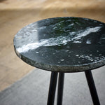 Opal Side Table With Black Marble Top & Metal Legs - Rogey