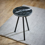 Opal Side Table With Black Marble Top & Metal Legs - Rogey