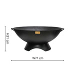 Outdoor Artisan Fire Pit in Rust H31Cm W71Cm - Rogey