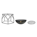 Outdoor Buckingham Fire Pit Black H51Cm W70Cm - Rogey