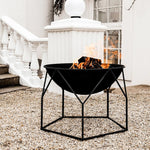 Outdoor Buckingham Fire Pit Black H51Cm W70Cm - Rogey