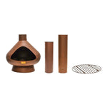 Outdoor Fornax Fireplace in Rust H132CM W52CM - Rogey