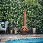 Outdoor Fornax Fireplace in Rust H132CM W52CM - Rogey