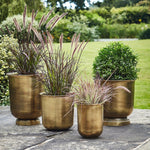 Outdoor Hampton Antique Brass Metal Planter H25Cm W20Cm - Rogey