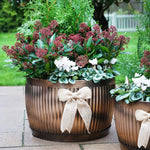 Outdoor Hampton Copper Bowl Planter Set of 2 - Rogey