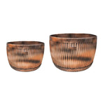 Outdoor Hampton Copper Bowl Planter Set of 2 - Rogey