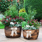 Outdoor Hampton Copper Bowl Planter Set of 2 - Rogey