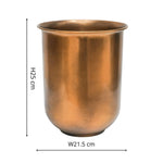 Outdoor Hampton Copper Metal Planter H25Cm W21.5Cm - Rogey