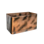 Outdoor Hampton Rectangular Copper Metal Planter H38Cm W50Cm - Rogey