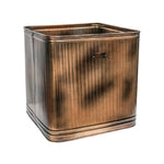 Outdoor Hampton Square Copper Metal Planter H35Cm W34Cm - Rogey