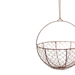 Outdoor Hanging Wired Netted Basket Bronze H40cm D40cm - Rogey