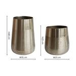 Outdoor Prescot Pewter Planter Set of Two - Rogey