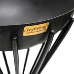 Outdoor Tall Metal Dakota Fire Pit in Black H65Cm W38Cm - Rogey