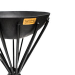 Outdoor Tall Metal Dakota Fire Pit in Black H65Cm W38Cm - Rogey