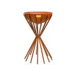 Outdoor Tall Metal Dakota Fire Pit in Rust H65Cm W38Cm - Rogey